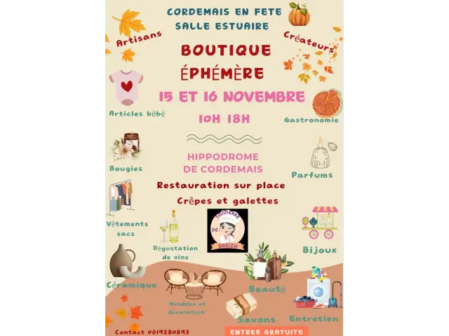 Boutique éphémère à cordemais
