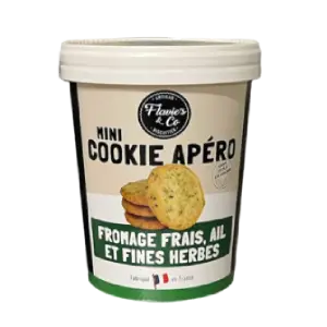 Mini cookies salés fromage frais ail et fines herbes