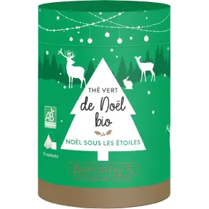 Noël sous les étoiles thé vert en boîte ronde (15 sachets)