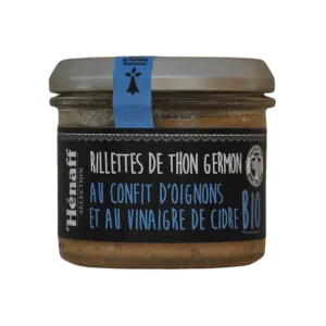 Rillettes thon germon au confit d’oignons et vinaigre de cidre bio