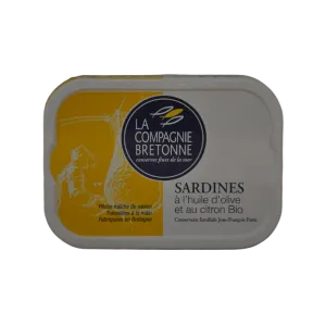 Sardines à l’huile d’olive et au citron bio