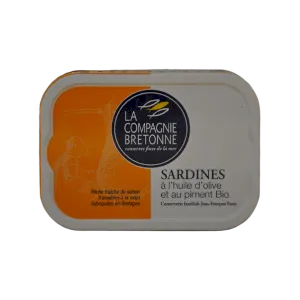 Sardines à l’huile d’olive et au piment bio