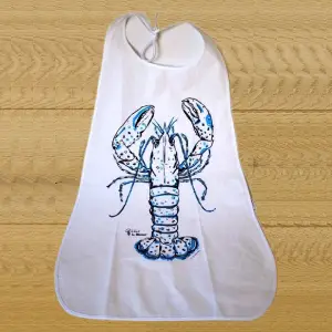Bavoir à fruits de mer (motif homard)