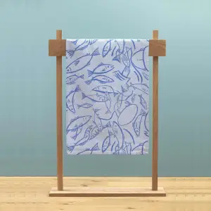 Torchon jacquard lesconil bleu