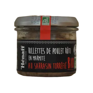 Rillettes de poulet rôti en marmite au sarrasin torréfié bio